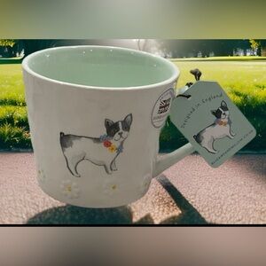 FRENCHIE BULLDOG DOG BLUEBIRD & WILLOW DAISY AND MINT GREEN ACCENTS